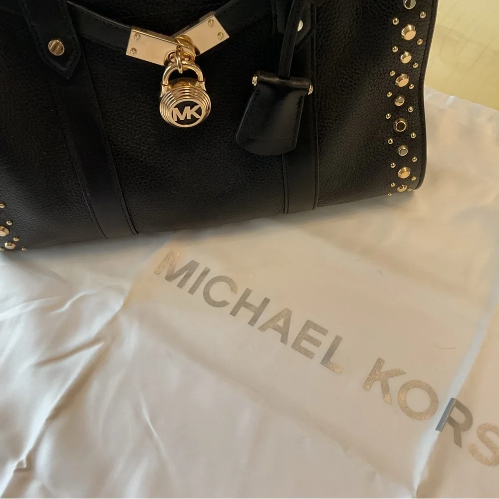 Michael Kors Nouveau Hamilton black leather Satchel, NWT - Picture 8 of 8